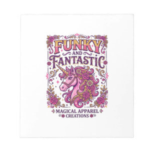 Bloc-note Licorne funky et fantastique design stylé Zazzle_