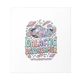 Bloc-note Licorne Galactique Rêveuse Kawaii Autocollant et T