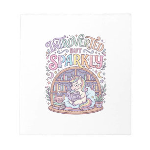 Bloc-note Licorne Introvertie mais Originale Blanche Étincel