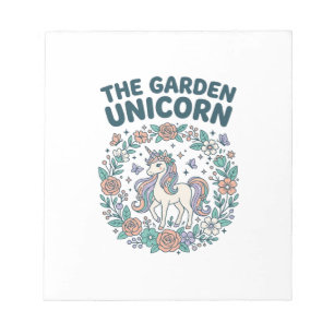 Bloc-note Licorne Le Jardin Licorne T-Shirt Design Tendance_