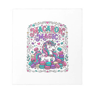 Bloc-note Licorne Macaron Magie Coloré Marché Artwork