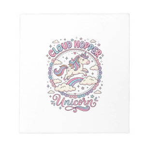 Bloc-note Licorne Nuage Sauteur Licorne Ludique Cadeau Migno