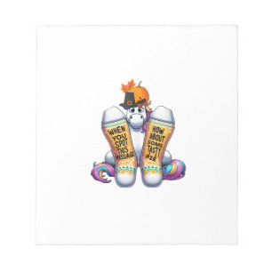 Bloc-note Licorne portant des chaussettes Hommes Femmes Enfa