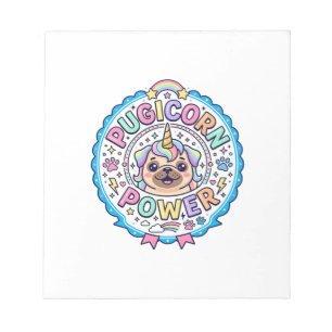Bloc-note Licorne Pugicorn Puissance Drôle Cadeau Mignon Con