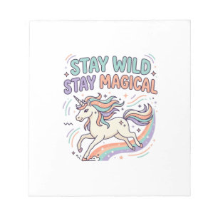 Bloc-note Licorne Reste Sauvage Reste Magique Produit Branch