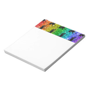 Bloc-note Licorne Silhouette Paillettes Arc-en-ciel Fierté L