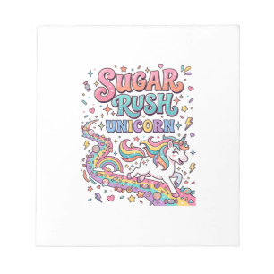 Bloc-note Licorne Sugar Rush Licorne Kawaii Place de marché 