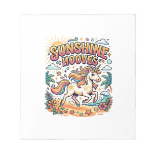 Bloc-note Licorne Sunshine Hooves Commercial Sticker et Shi