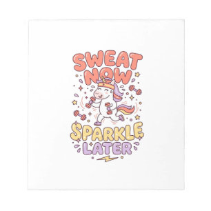 Bloc-note Licorne Transpiration Maintenant Paillettes Plus T