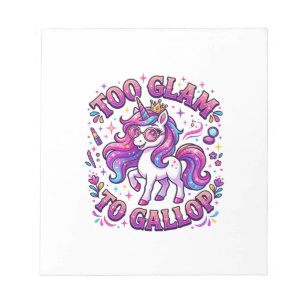 Bloc-note Licorne Trop Glamour pour Galoper Impression sur D