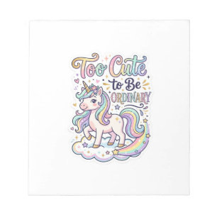 Bloc-note Licorne Trop Mignonne pour être Ordinaire Vecteur 