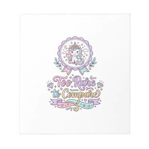 Bloc-note Licorne Trop Rare pour Comparer T-Shirt Pastel Mig
