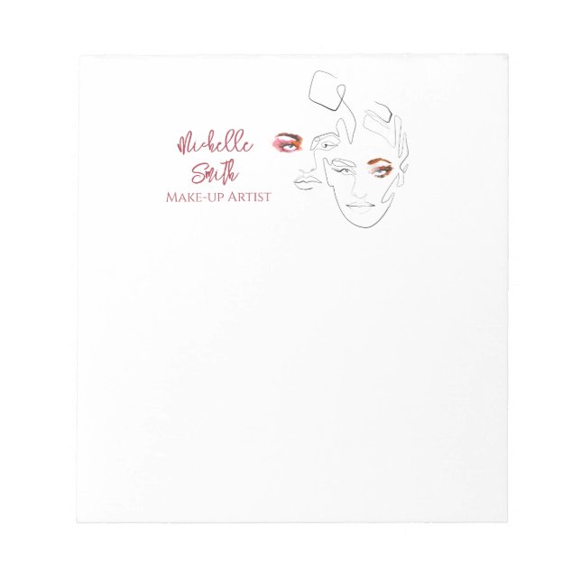 Bloc-note Ligne art Mode maquillage, maquillage marque artis (Devant)