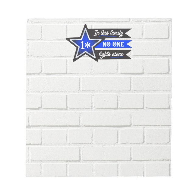 Bloc-note Ligne bleue mince... (Devant)