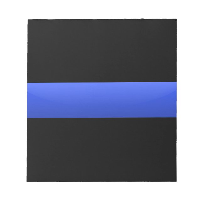 Bloc-note Ligne bleue mince (Devant)