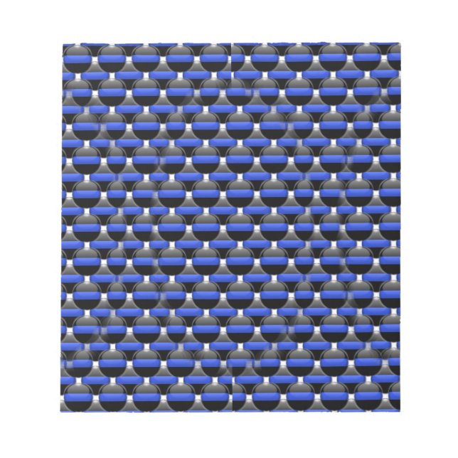 Bloc-note Ligne bleue mince (Devant)