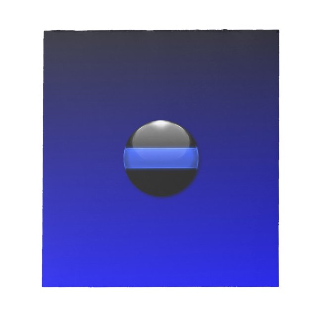 Bloc-note Ligne bleue mince (Devant)