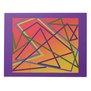 Bloc-note Lignes lumineuses sur orange et rouge design fanta