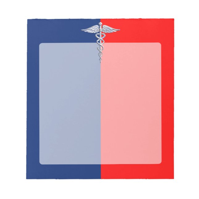Bloc-note Ligue des symboles médicaux de Silver Caduceus (Devant)