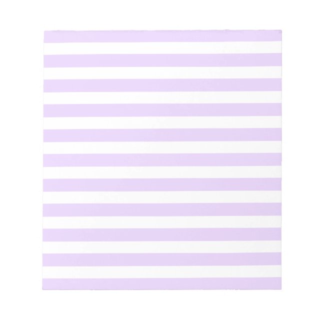 Bloc-note Lilac violet et blanc bonbons rayures (Devant)