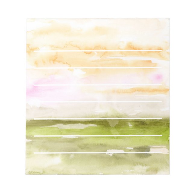 Bloc-note Lined Watercolor Abstract Landscape (Devant)
