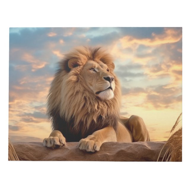 Bloc-note Lion Animal Nature sauvage majestueuse (Devant)