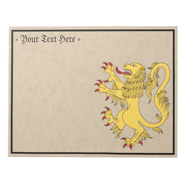 Bloc-note Lion Rampant (Devant)