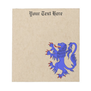 Bloc-note Lion Rampant Azure