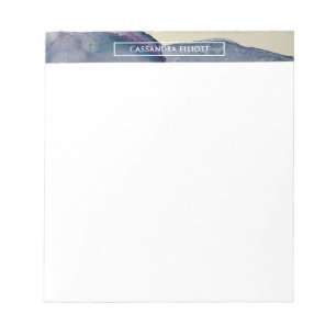 Bloc-note Liquide d'encre alcoolique Bleu & Violet Art Abstr