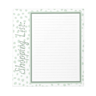 Bloc-note Liste d'achats