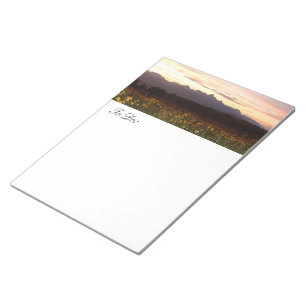 Bloc-note liste de choses à faire au coucher de soleil sur T