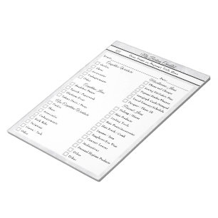 Bloc-note Liste de colisage personnalisée pour le concours M