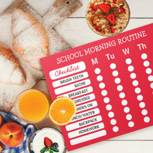 Bloc-note Liste de contrôle quotidien Couleur personnalisée