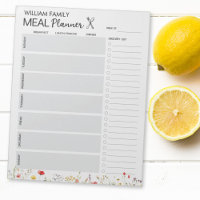 Liste de courses de planificateur de repas personn
