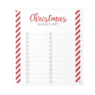 Bloc-note Liste de Noël Création de Liste de Contrôle Festiv