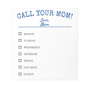 Bloc-note Liste de rappel drôle APPELLE TA MÈRE