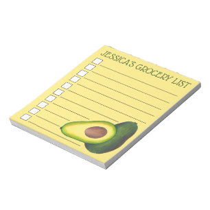 Bloc-note Liste des activités de l'Avocado jaune