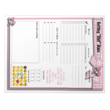 Liste des activités quotidiennes - Rubans et crâne