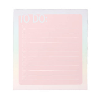 Bloc-note Liste des choses à faire (Pink Pastel Rainbow)
