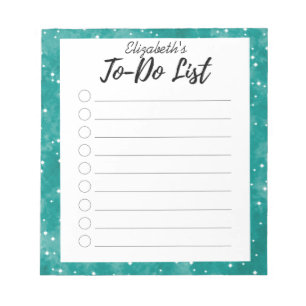 Bloc-note Liste des tâches turquoise