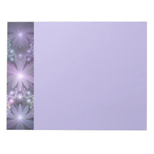 Bloc-note Lit de fleurs tendance brillant art fractal abstra