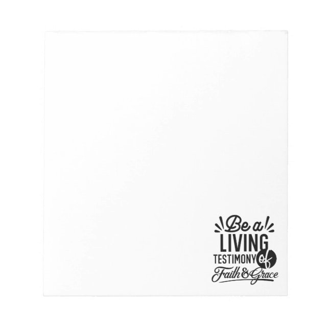 Bloc-note Living Testimony Bible Quote Christian Motivation (Devant)