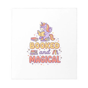 Bloc-note Livre de licorne et impression magique prête Fond 