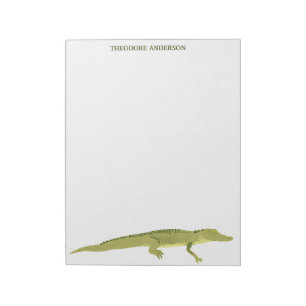 Bloc-note Livre d'écriture personnalisée de l'alligator vert
