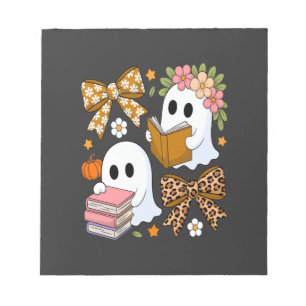 Bloc-note Livres fantômes Floral Halloween automne Halloween