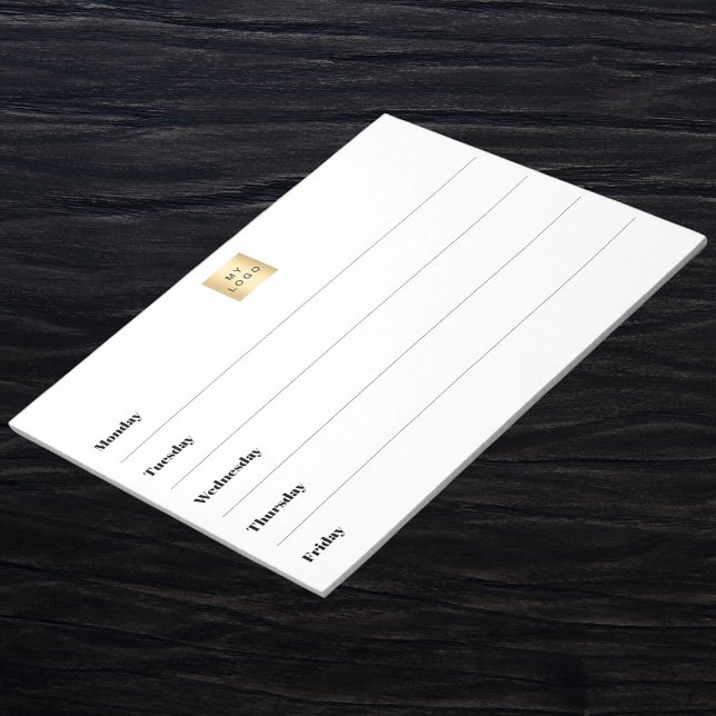 Bloc-note Logo de l'entreprise du calendrier de semaine (Créateur téléchargé)