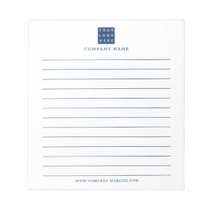 Bloc-note Logo d'entreprise bleu ligné Entreprise promotion