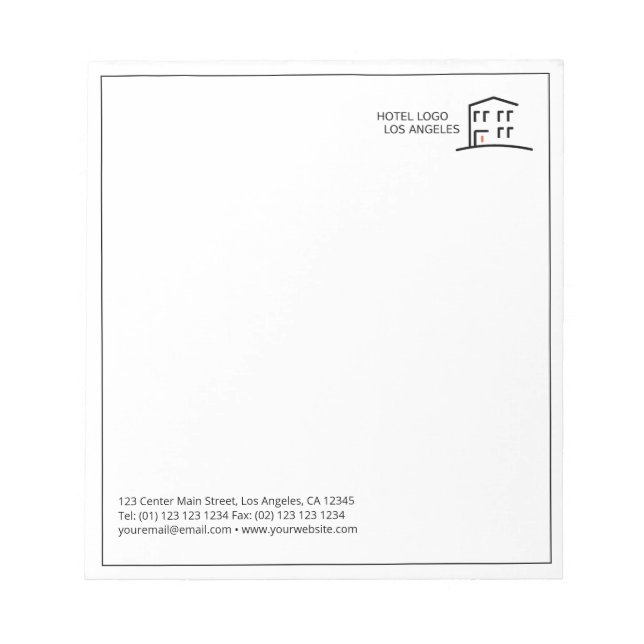 Bloc-note Logo d'entreprise moderne promotionnel (Devant)