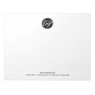 Bloc-note Logo d'entreprise personnalisé avec texte personna