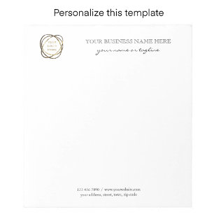 Bloc-note Logo d'entreprise personnalisé élégant moderne noi